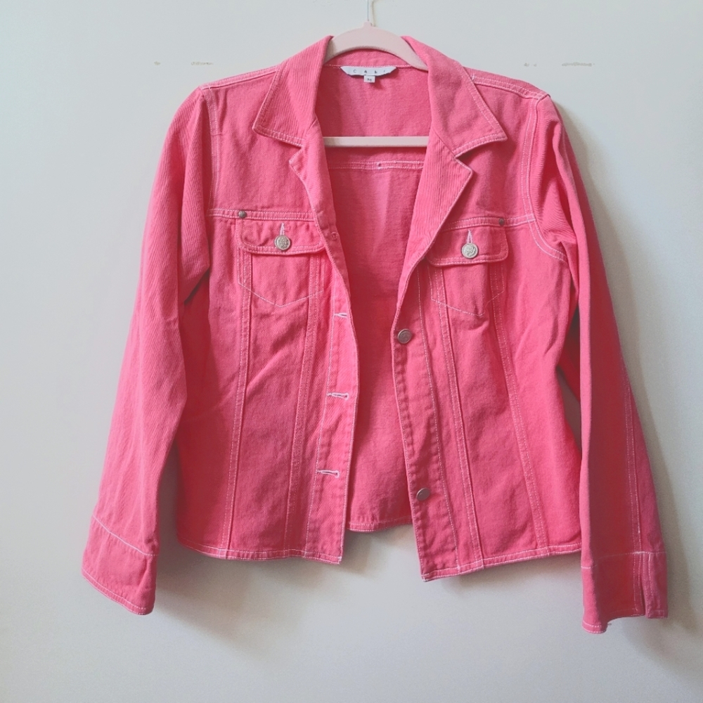 Cabi barbie pink denim jacket